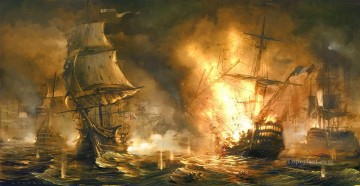 batalla naval napoleónica Pinturas al óleo